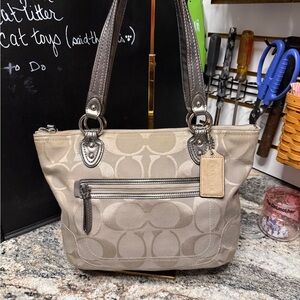 Coach Poppy 2012 sateen glam tote